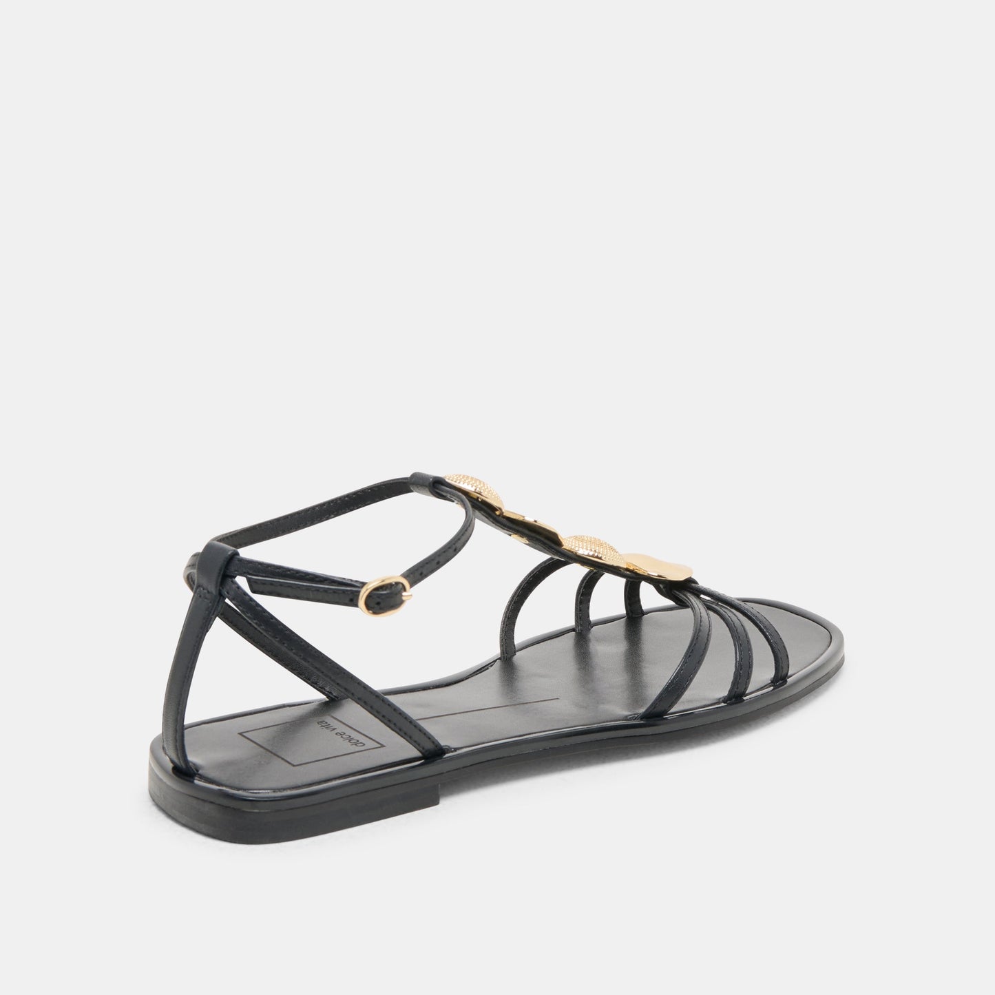 Faun Black Leather Sandals - Dolce Vita