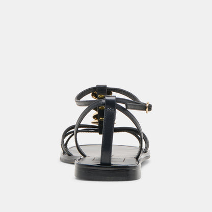 Faun Black Leather Sandals - Dolce Vita