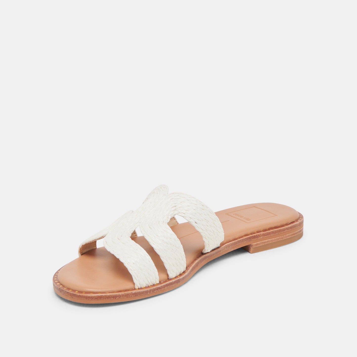 EMON SANDALS WHITE RAFFIA - Dolce Vita