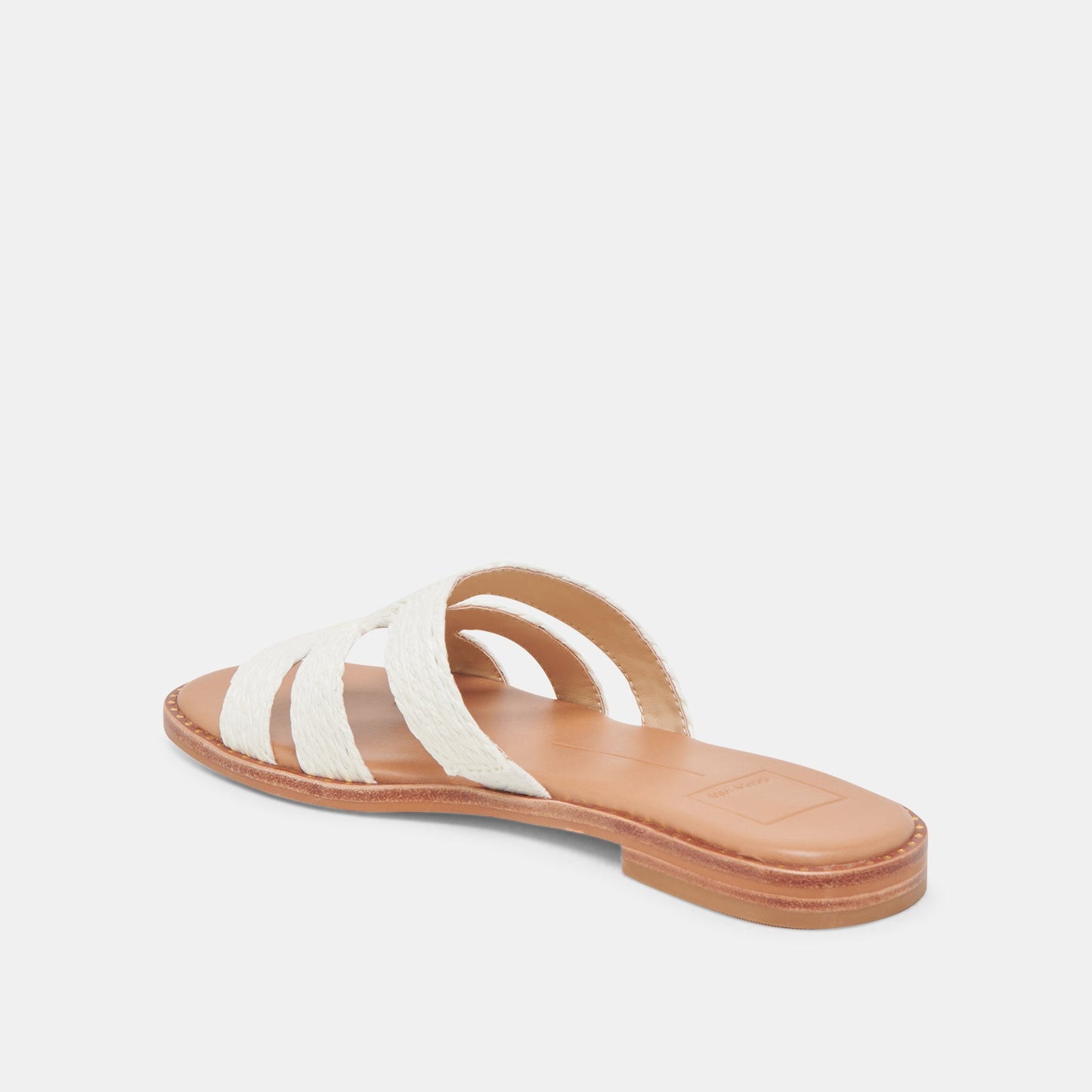 EMON SANDALS WHITE RAFFIA - Dolce Vita
