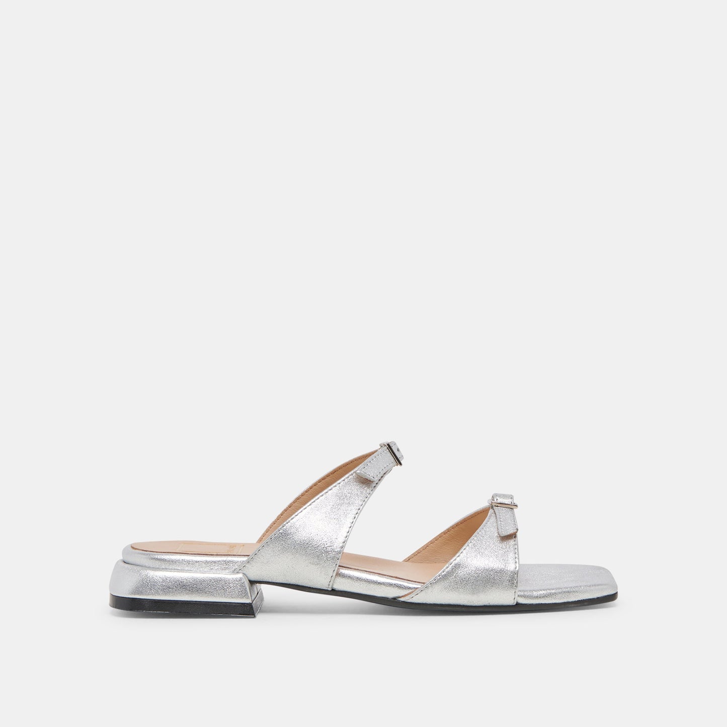 LAVERN SANDALS SILVER METALLIC LEATHER - Dolce Vita