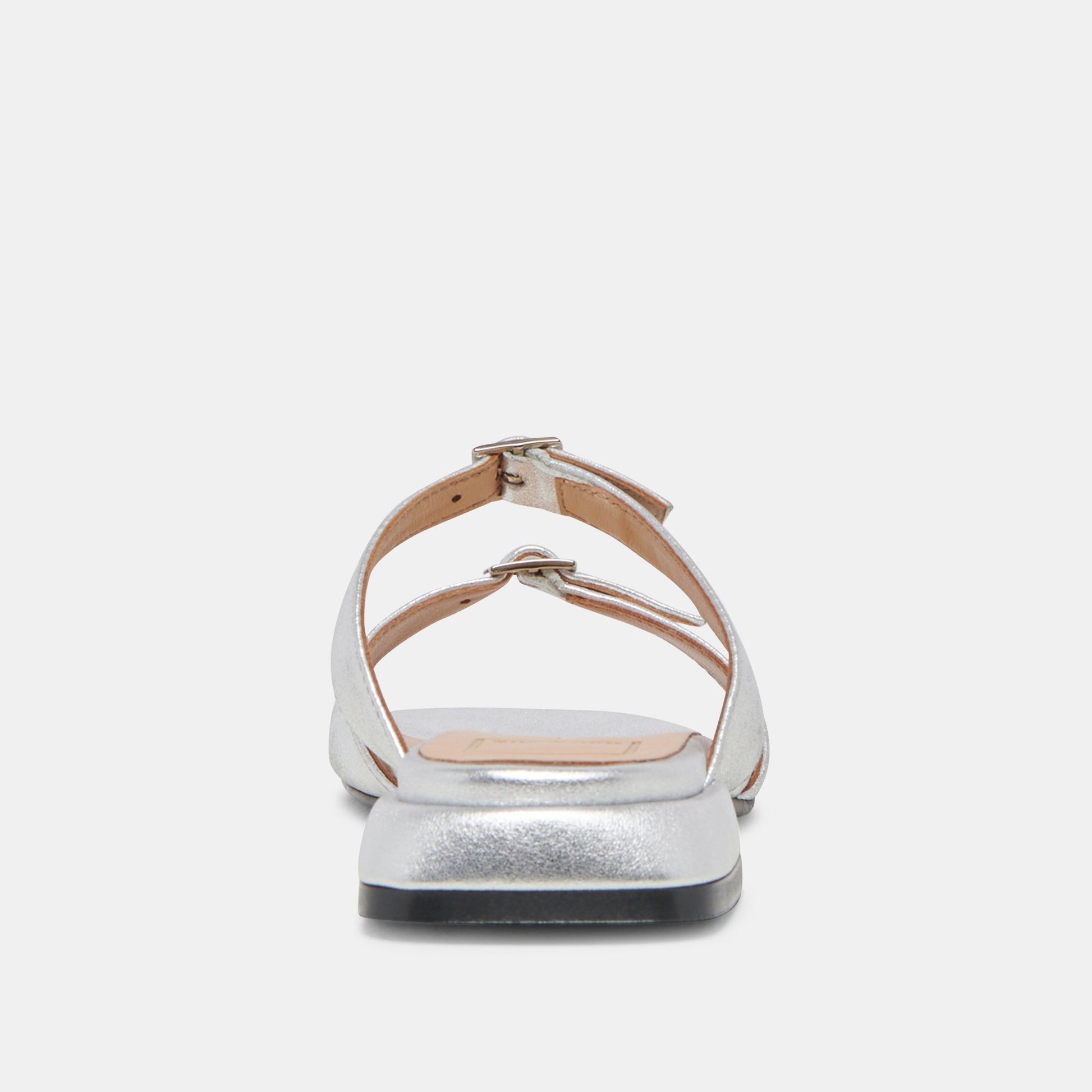 LAVERN SANDALS SILVER METALLIC LEATHER - Dolce Vita