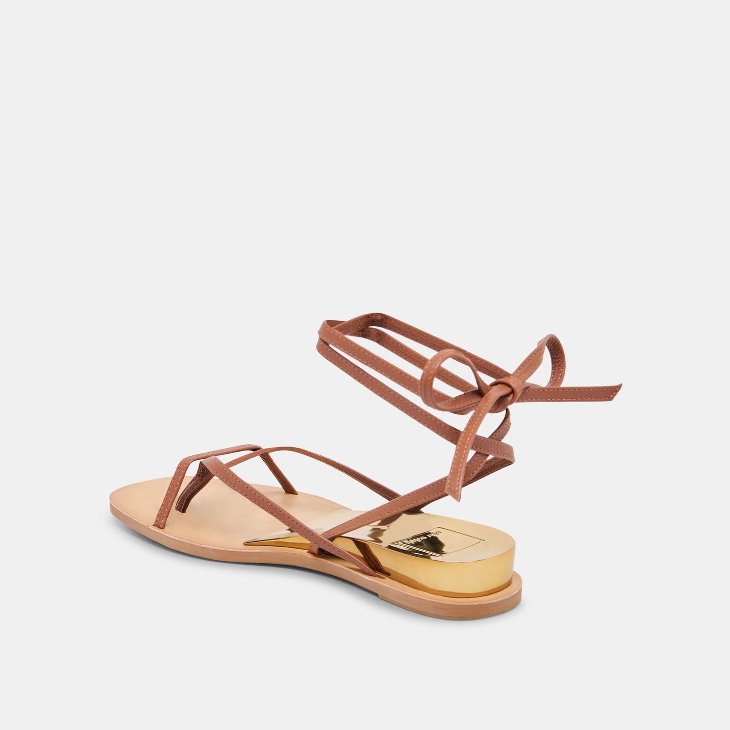 RUDIE SANDALS COGNAC LEATHER - Dolce Vita