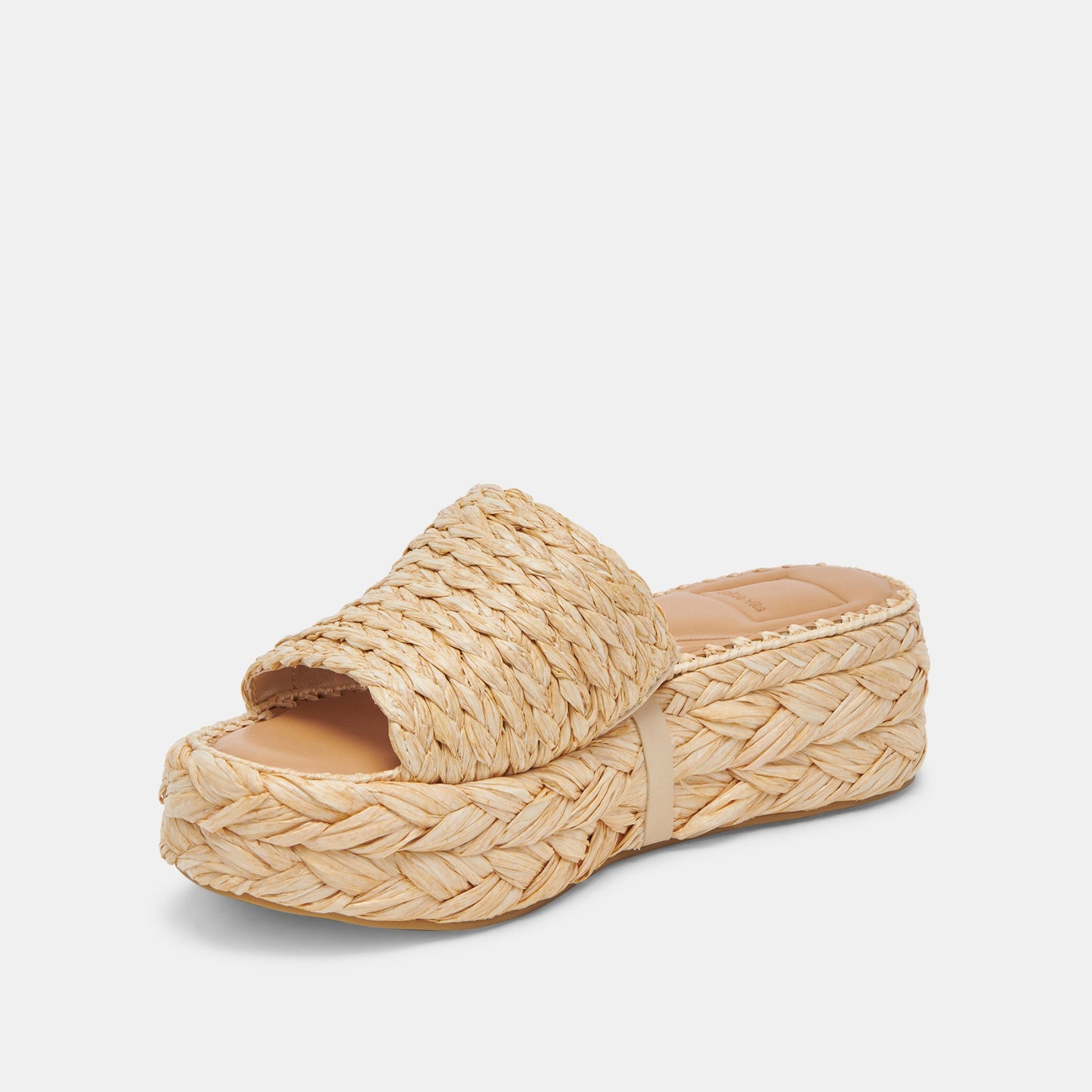 Chavi Wide Sandals LT Natural Raffia - Dolce Vita