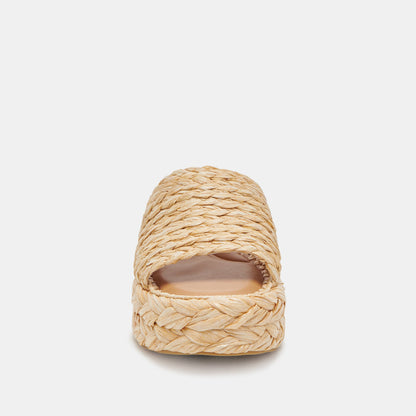 Chavi Wide Sandals LT Natural Raffia - Dolce Vita