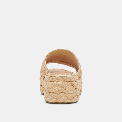 Chavi Wide Sandals LT Natural Raffia - Dolce Vita
