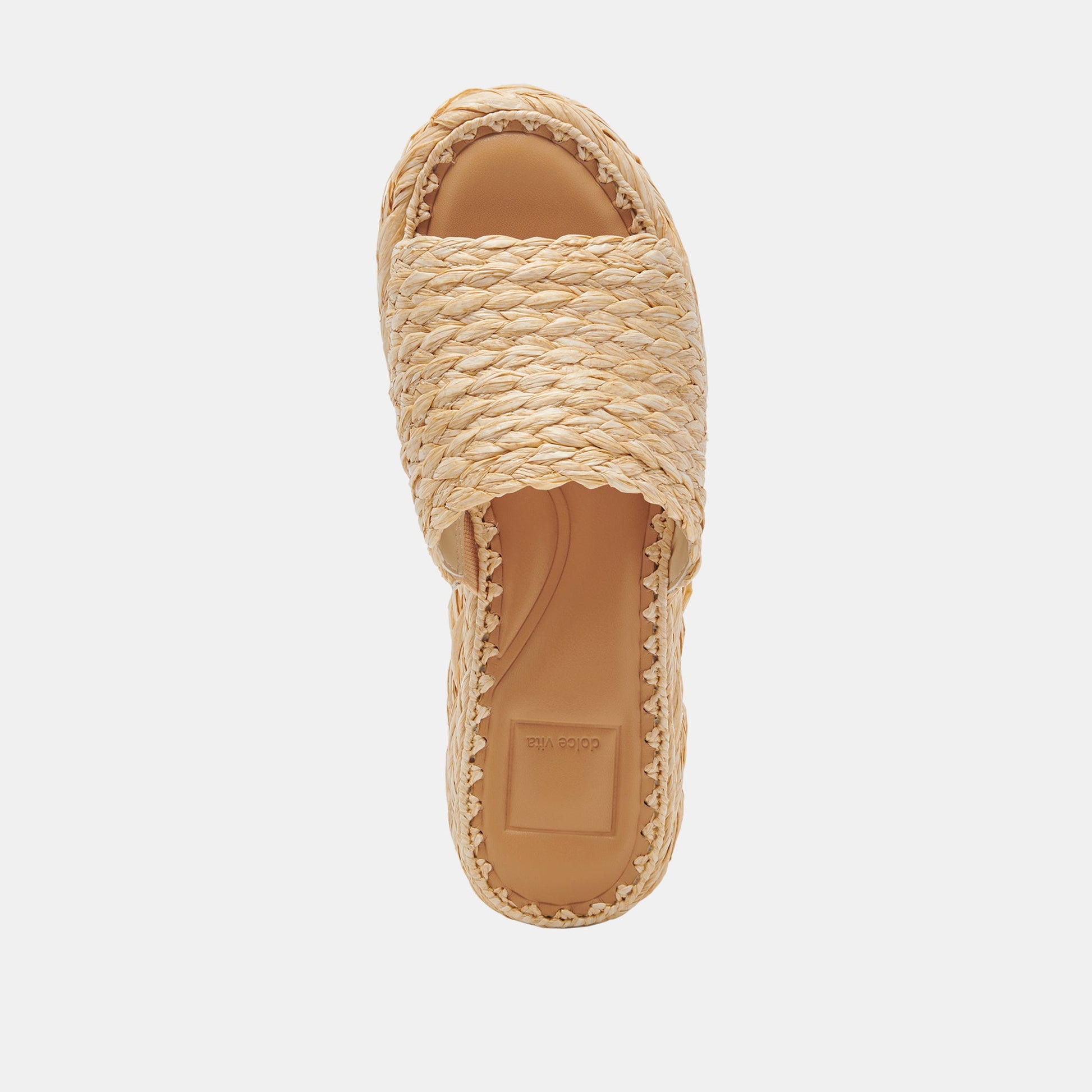 Chavi Wide Sandals LT Natural Raffia - Dolce Vita