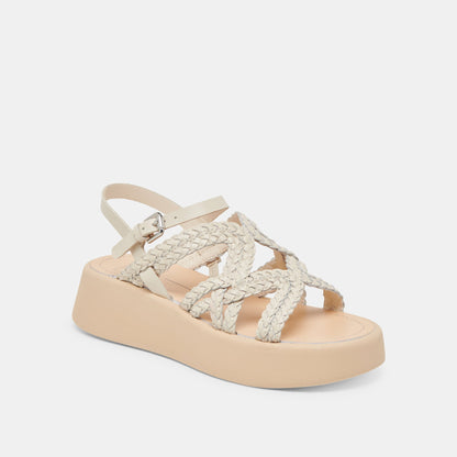 GATSBY SANDALS CREME LEATHER - Dolce Vita