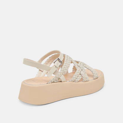 GATSBY SANDALS CREME LEATHER - Dolce Vita