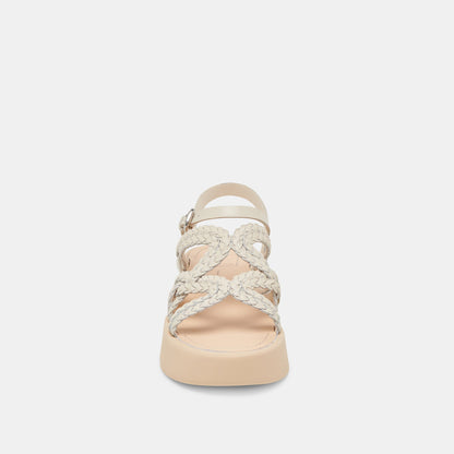 GATSBY SANDALS CREME LEATHER - Dolce Vita