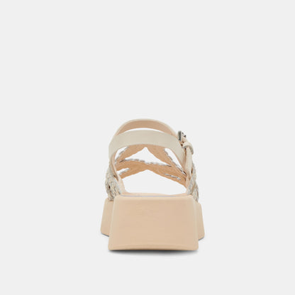 GATSBY SANDALS CREME LEATHER - Dolce Vita
