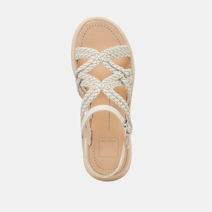 GATSBY SANDALS CREME LEATHER - Dolce Vita