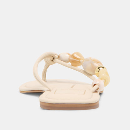 Cely Ivory Leather Sandals - Dolce Vita