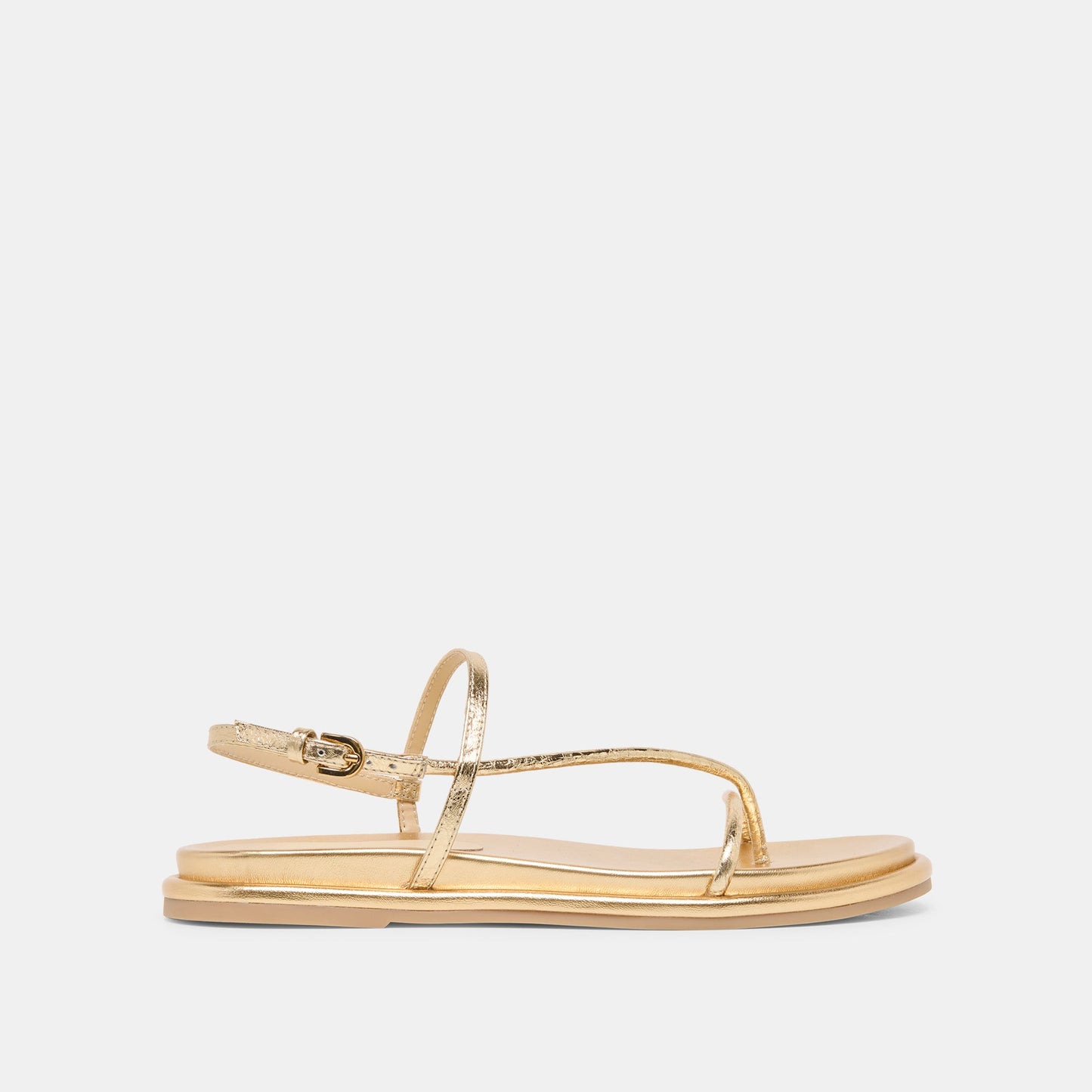 Dom Gold Distressed Leather Sandals - Dolce Vita