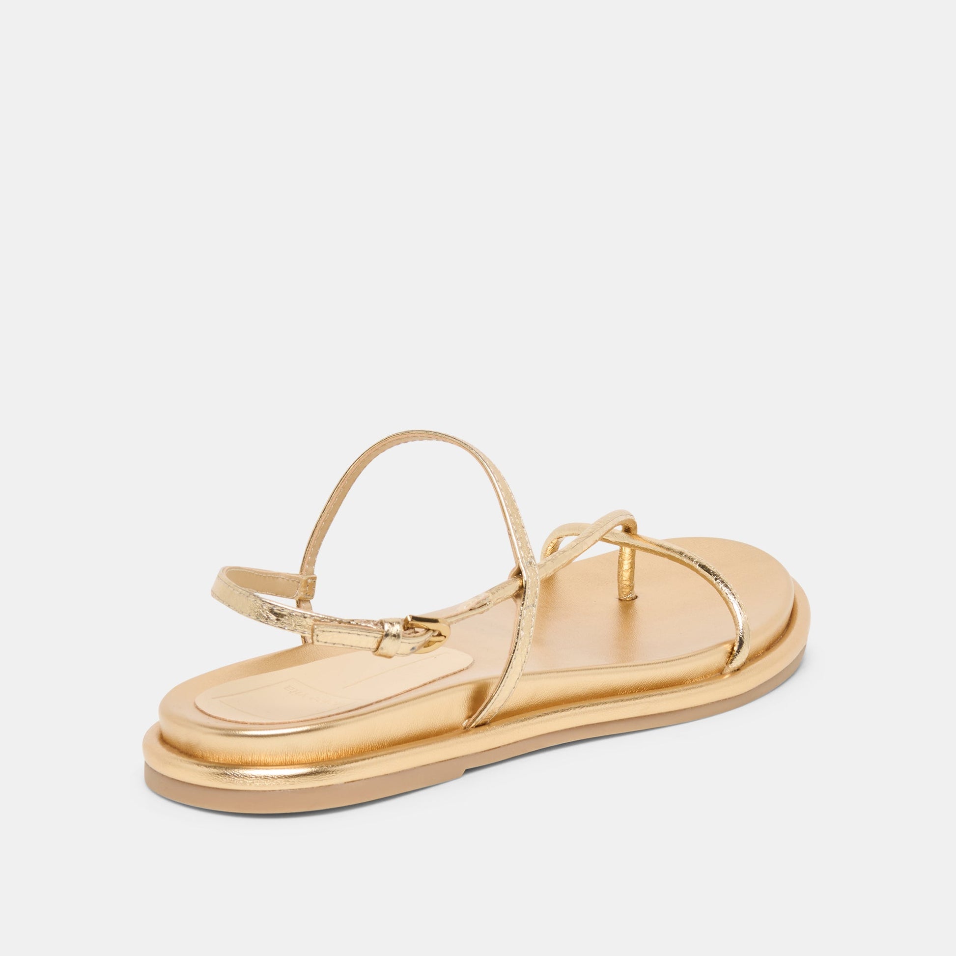 Dom Gold Distressed Leather Sandals - Dolce Vita