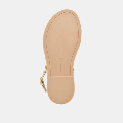 Dom Gold Distressed Leather Sandals - Dolce Vita