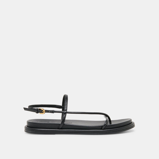 Dom Black Leather Sandals - Dolce Vita