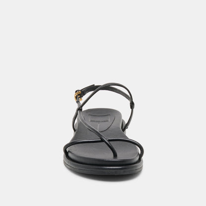 Dom Black Leather Sandals - Dolce Vita