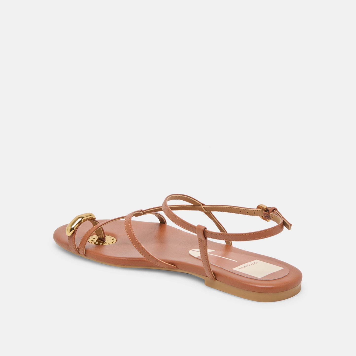 KESHA SANDALS COGNAC LEATHER - Dolce Vita