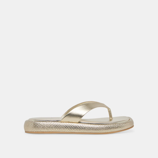 ADIN SANDALS PLATINUM DISTRESSED LEATHER - Dolce Vita