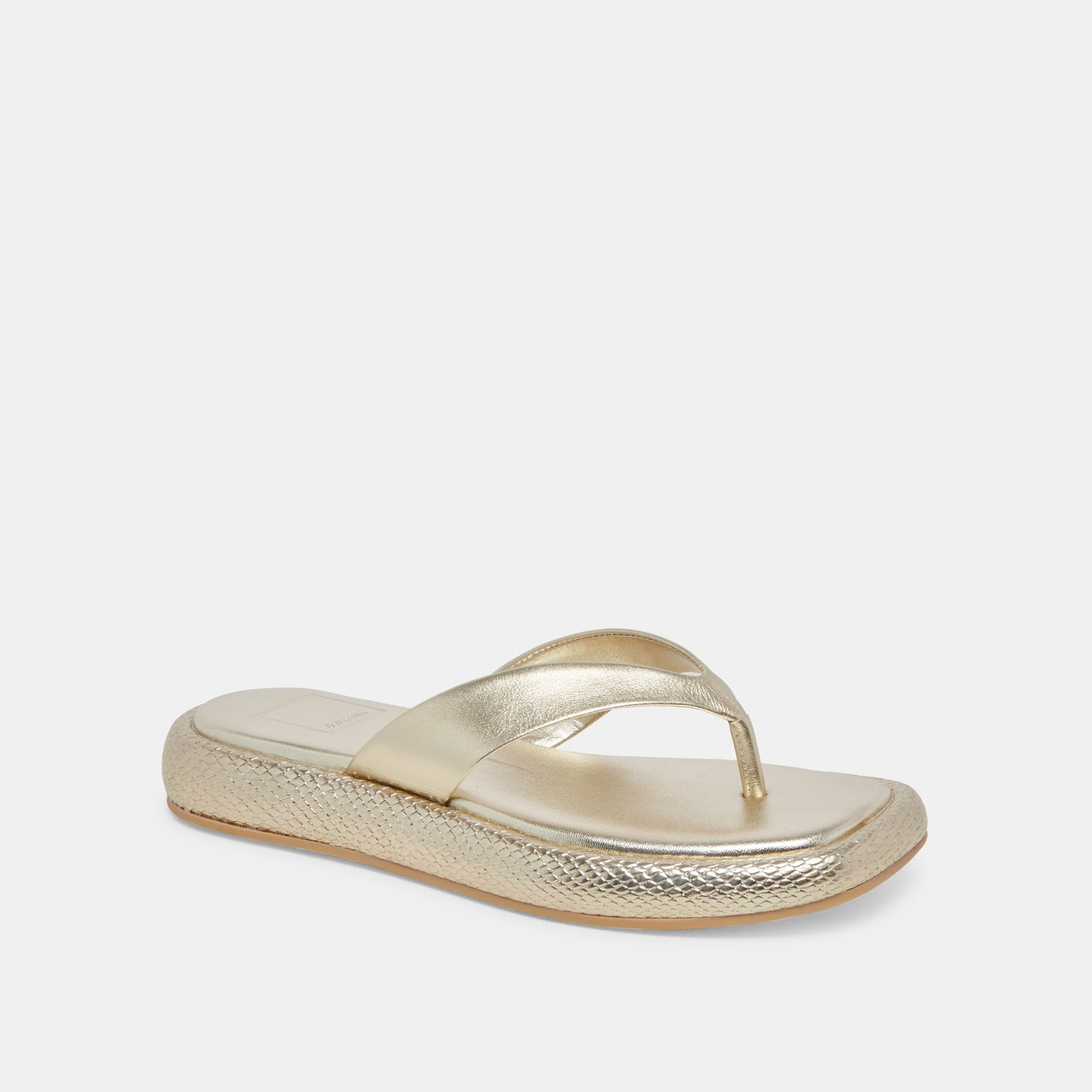 ADIN SANDALS PLATINUM DISTRESSED LEATHER - Dolce Vita