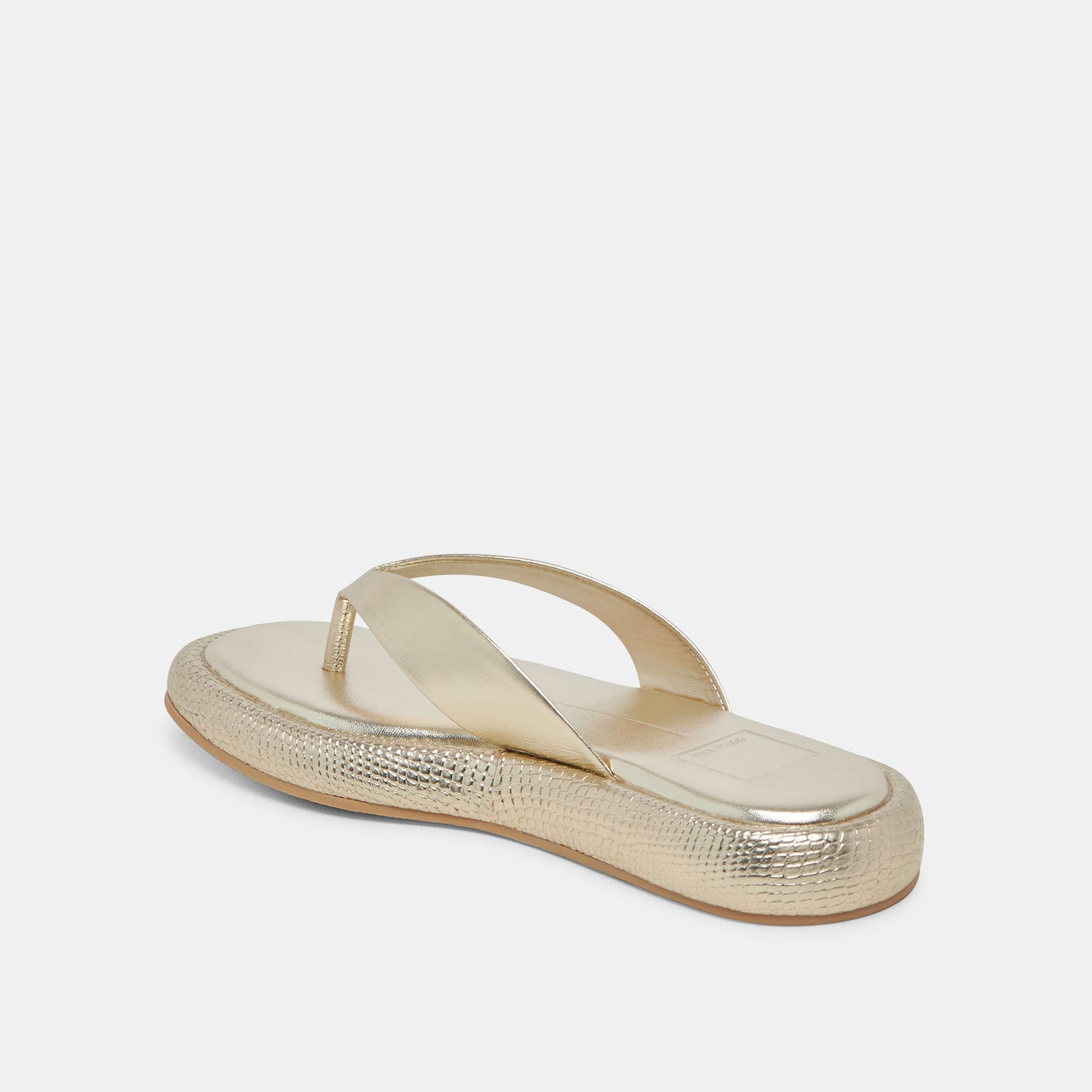 ADIN SANDALS PLATINUM DISTRESSED LEATHER - Dolce Vita