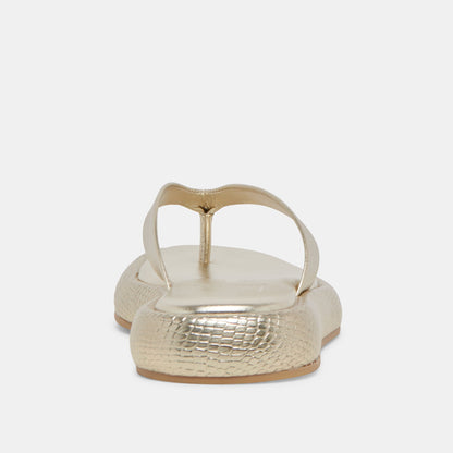ADIN SANDALS PLATINUM DISTRESSED LEATHER - Dolce Vita