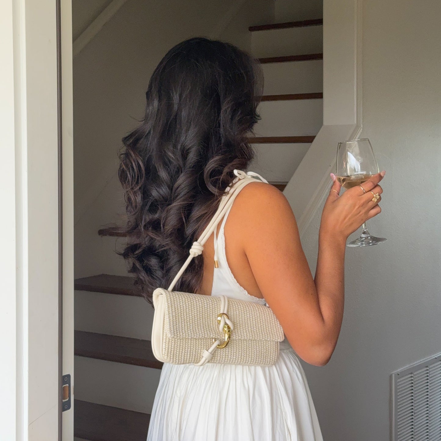 Alice Natural Raffia Shoulder Bag - Dolce Vita