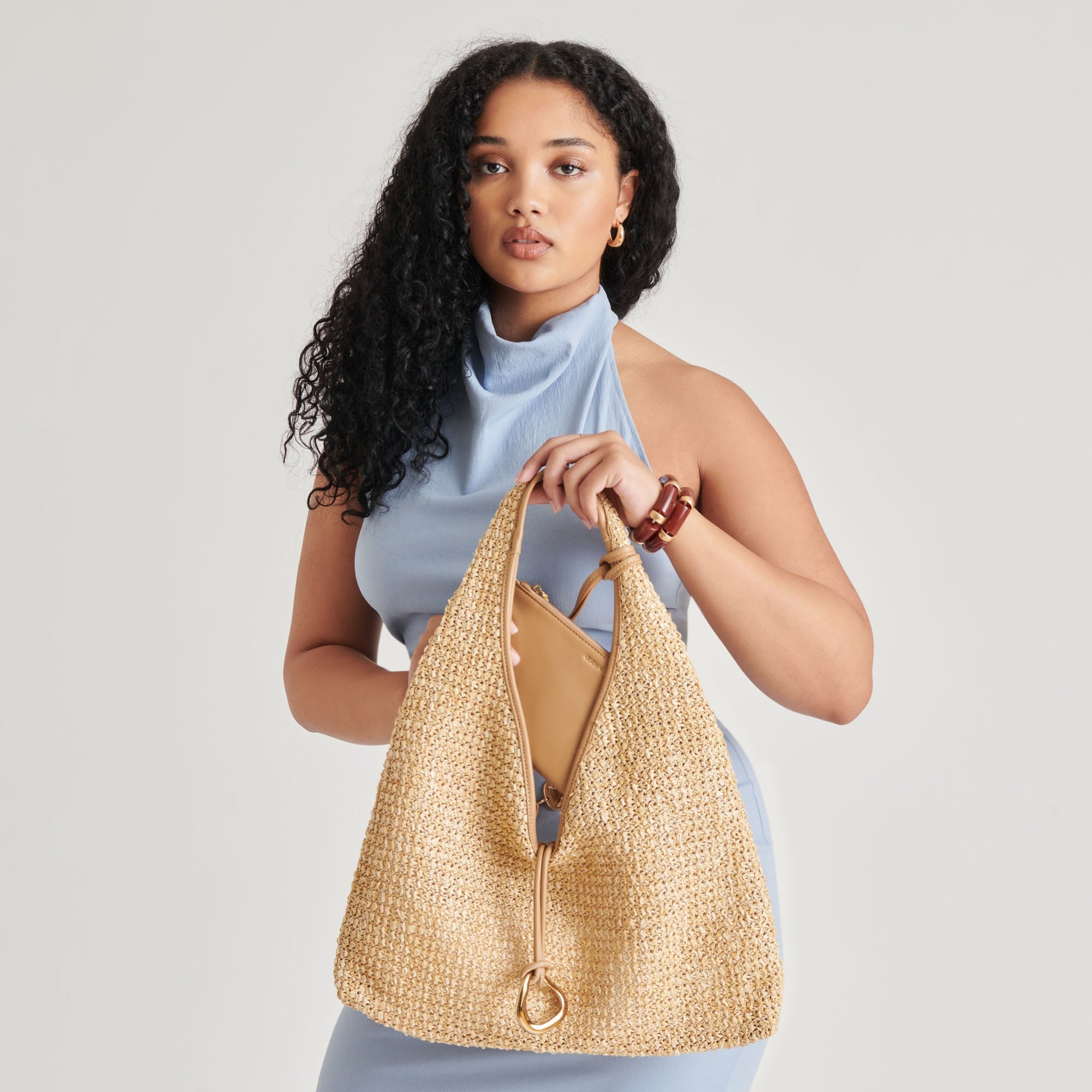 MISSIE TOTE NATURAL RAFFIA - Dolce Vita