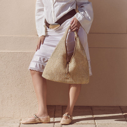 MISSIE TOTE NATURAL RAFFIA - Dolce Vita