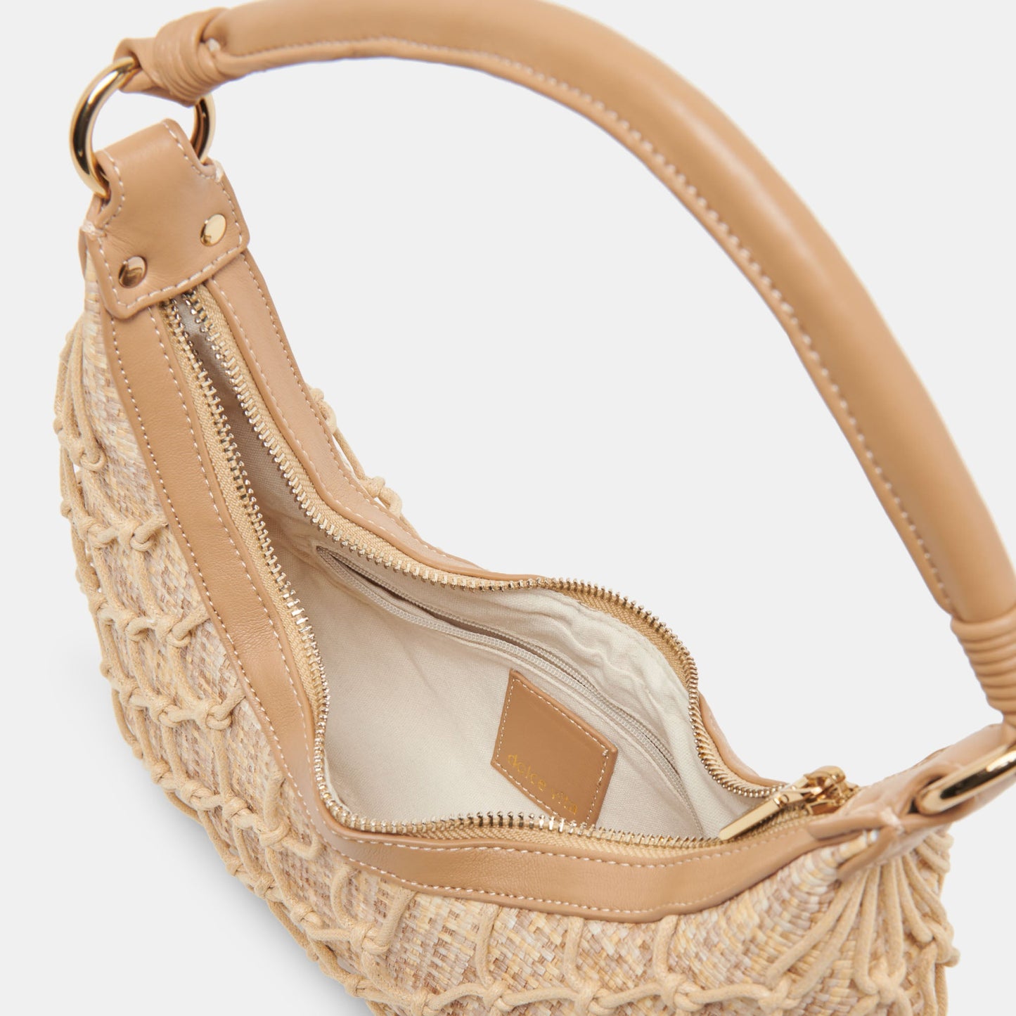 POSITANO SHOULDER BAG NATURAL RAFFIA - Dolce Vita
