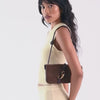 Alice Chocolate Suede Shoulder Bag - Dolce Vita