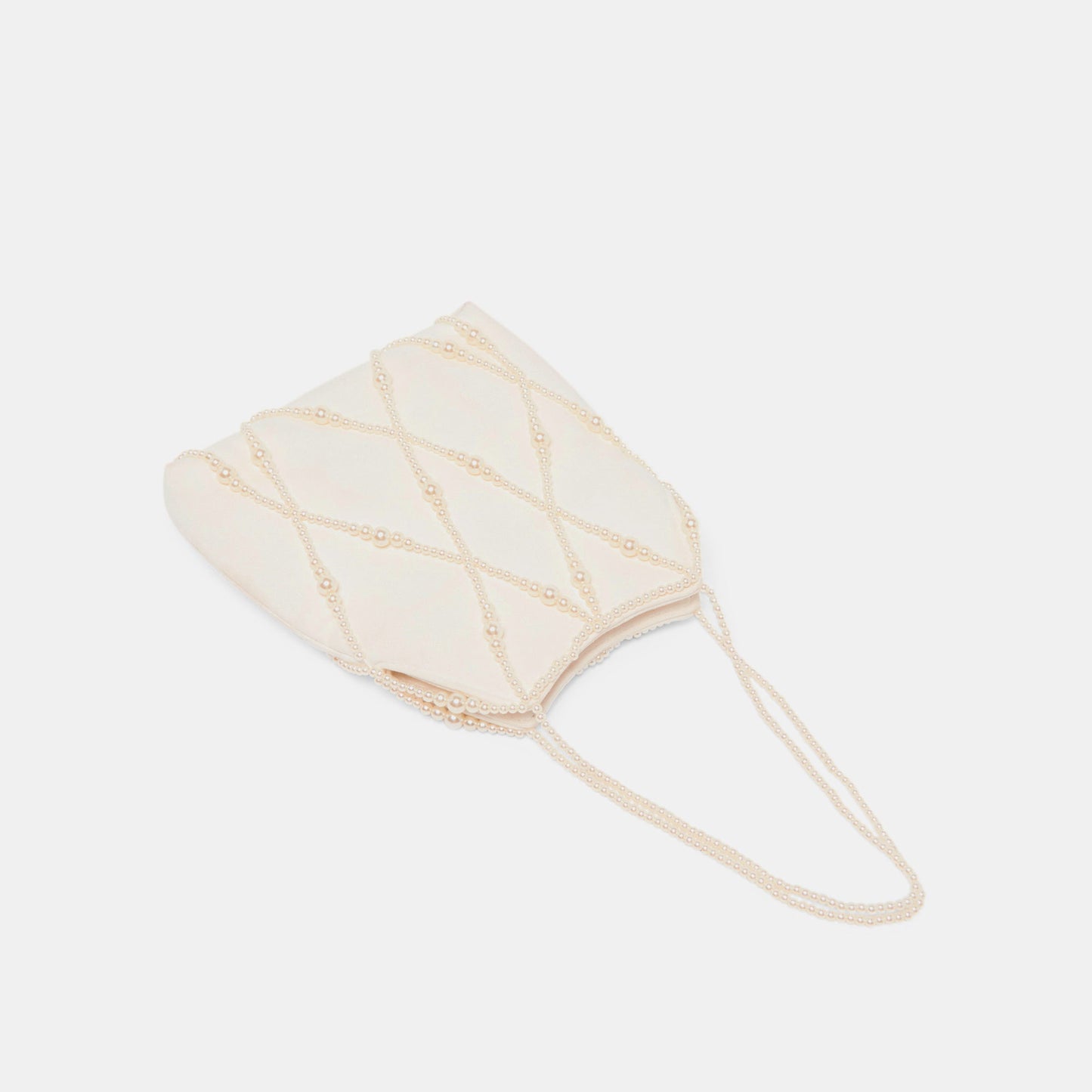 Serilda Ivory Satin Handbag - Dolce Vita