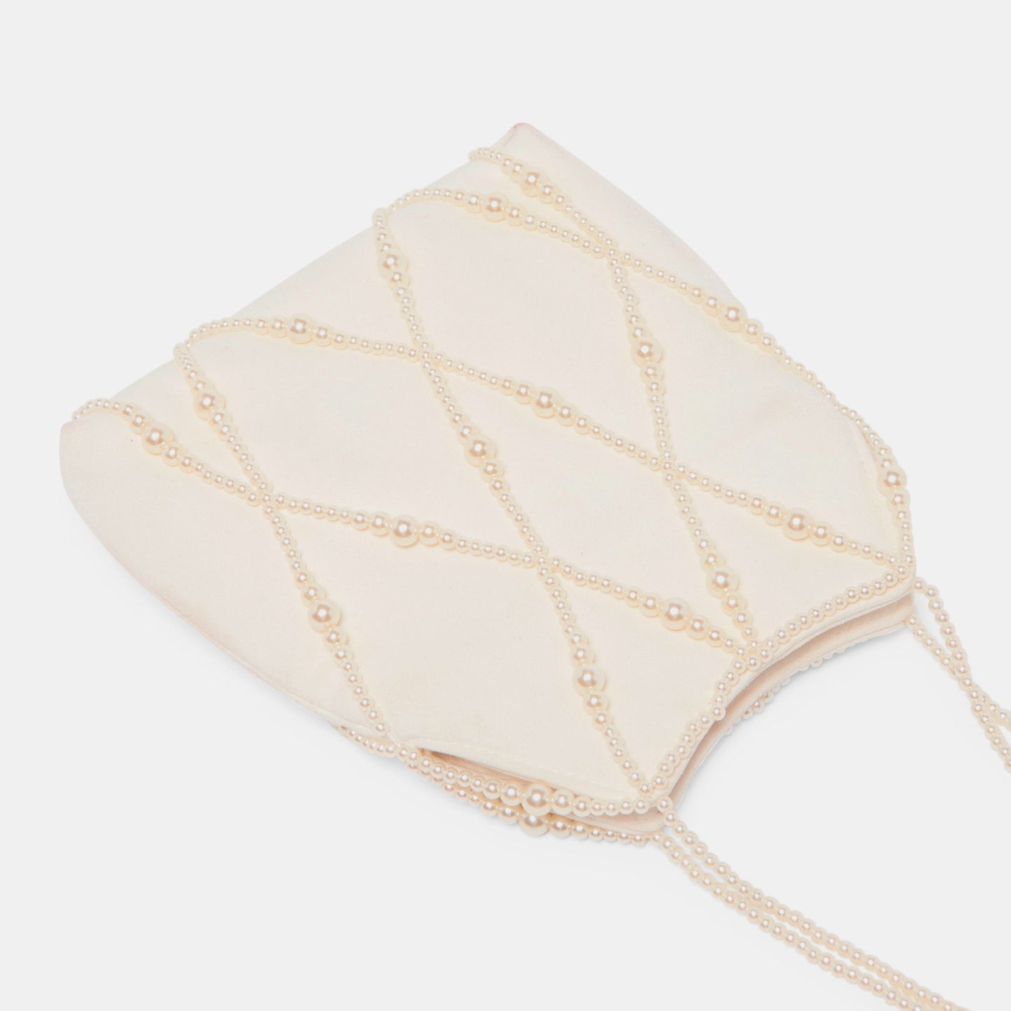 Serilda Ivory Satin Handbag - Dolce Vita