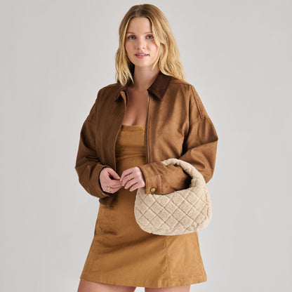 Frankie Natural Plush Handbag - Dolce Vita