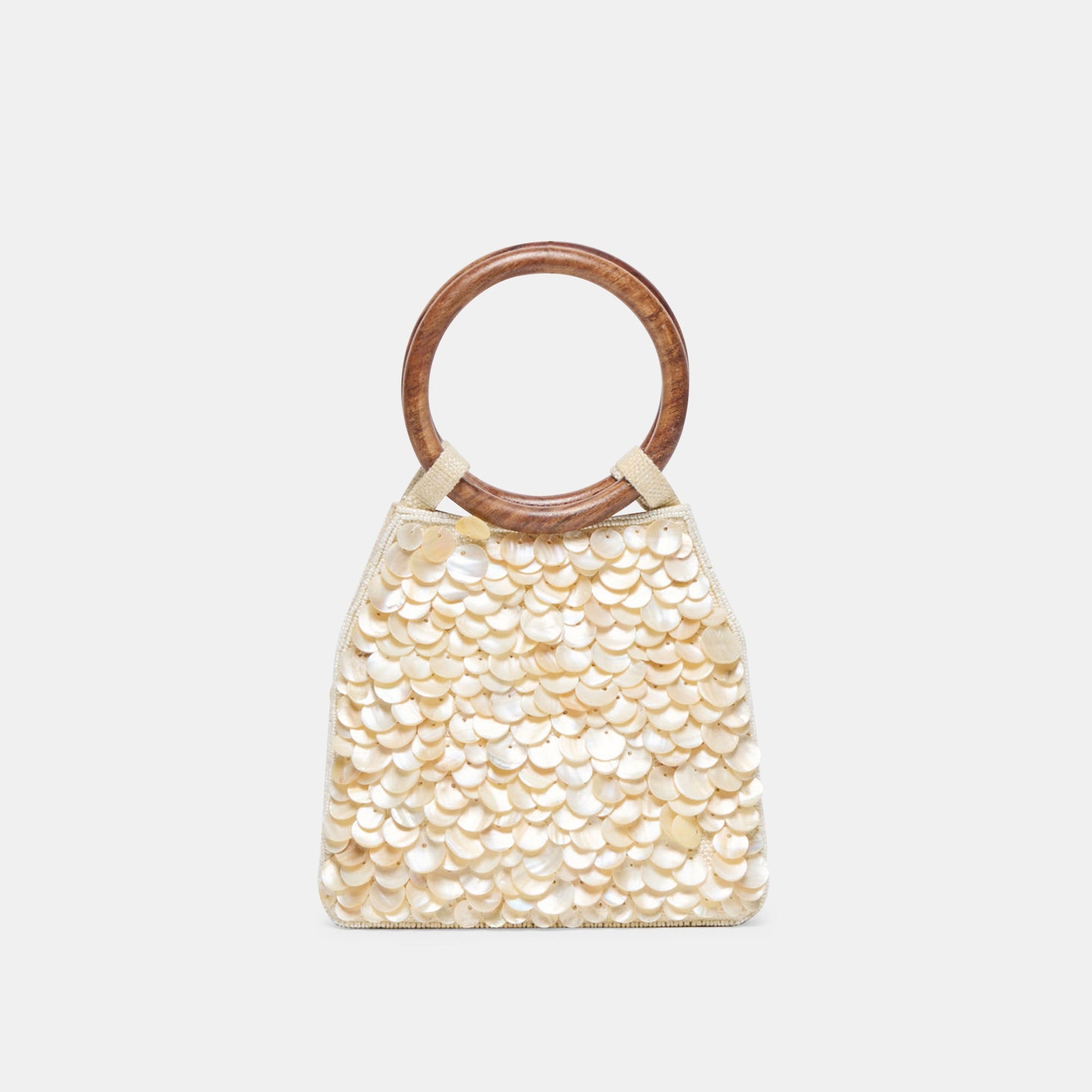 Allegra Natural Sequin Handbag - Dolce Vita