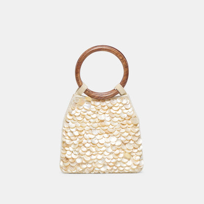 Allegra Natural Sequin Handbag - Dolce Vita