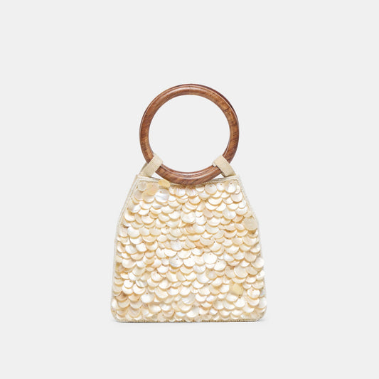 Allegra Natural Sequin Handbag - Dolce Vita