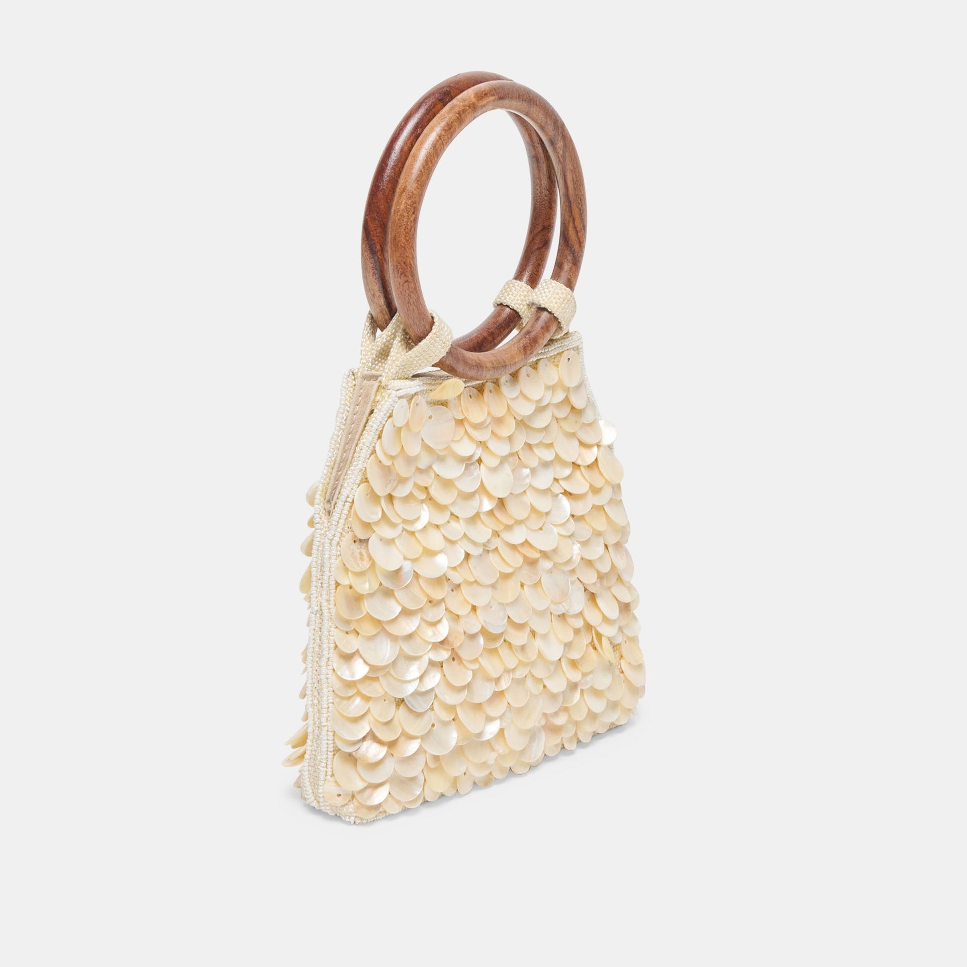 Allegra Natural Sequin Handbag - Dolce Vita