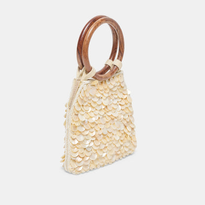 Allegra Natural Sequin Handbag - Dolce Vita