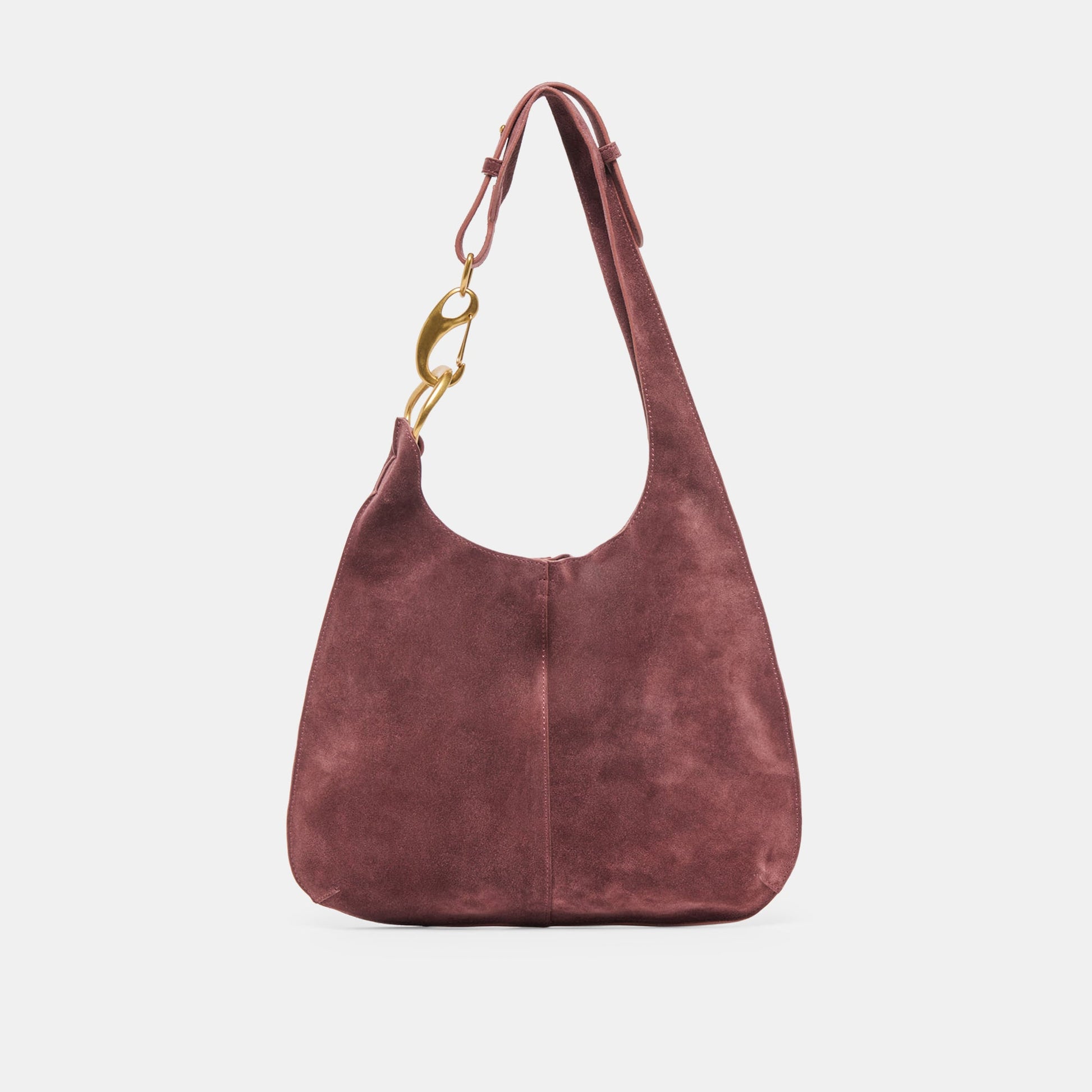 Johnnie Burgundy Suede Shoulder Bag - Dolce Vita
