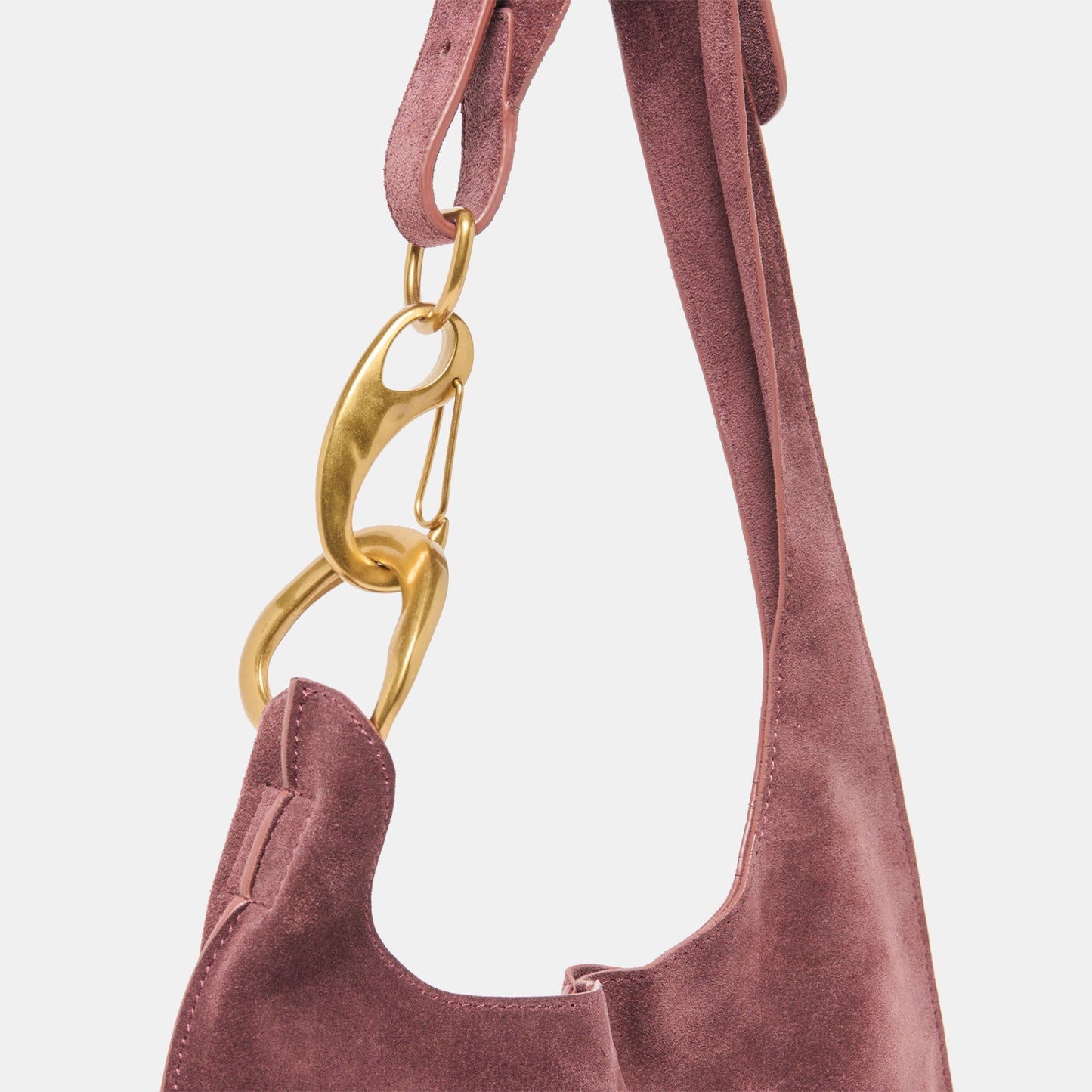 Johnnie Burgundy Suede Shoulder Bag - Dolce Vita