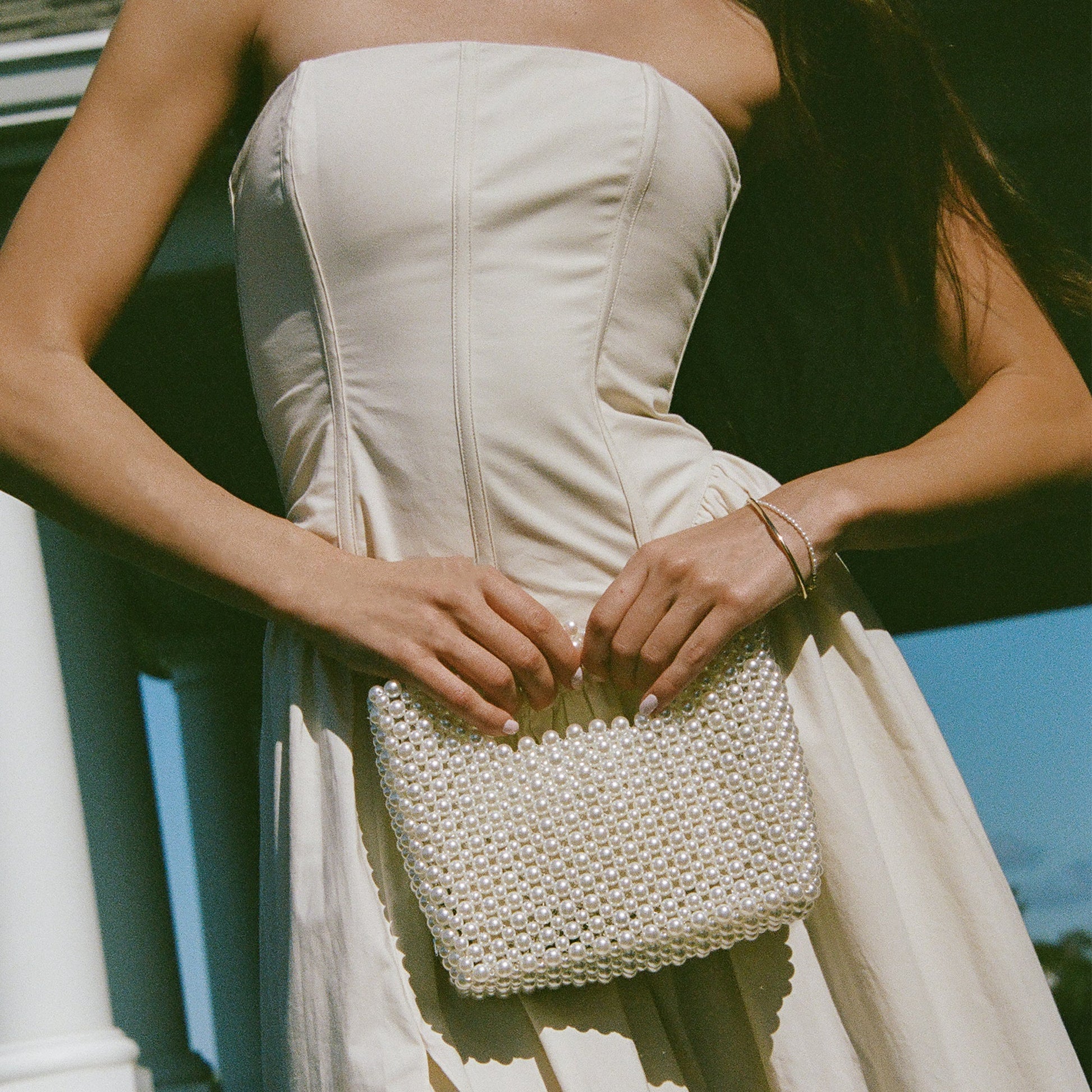 LINZY HANDBAG PEARL - Dolce Vita