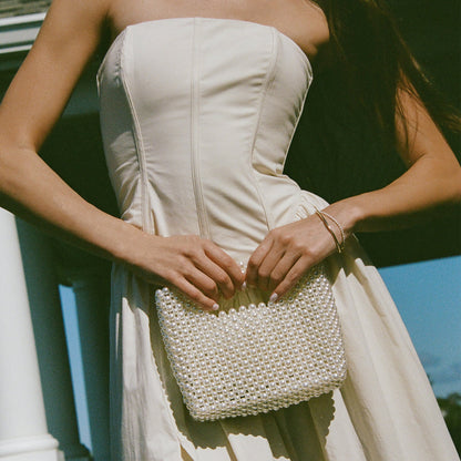 LINZY HANDBAG PEARL - Dolce Vita