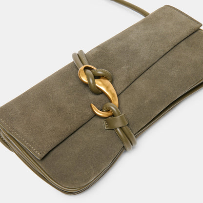 Alice Olive Suede Shoulder Bag - Dolce Vita