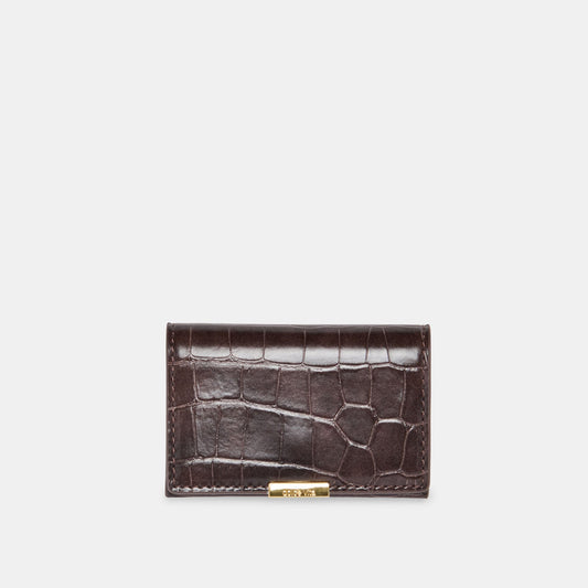Mini-Me Brown Croco Stella Wallet - Dolce Vita