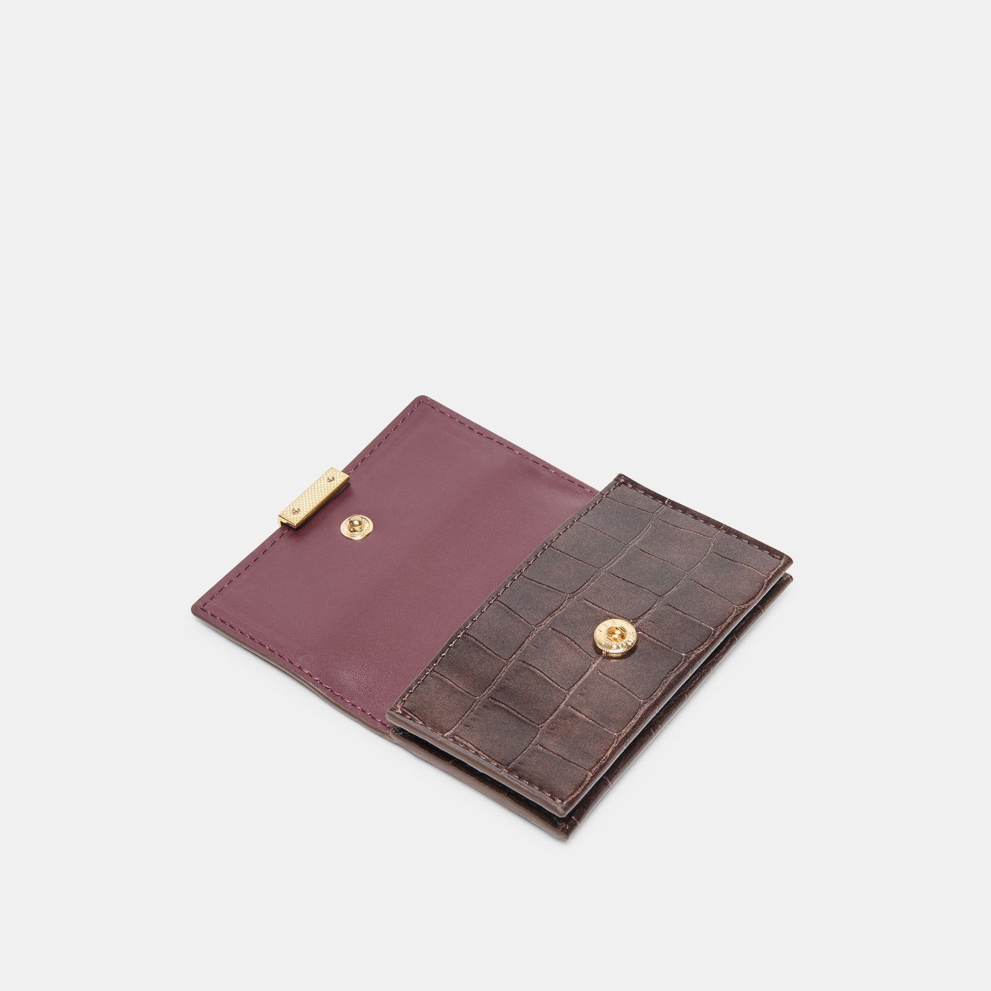 Mini-Me Brown Croco Stella Wallet - Dolce Vita