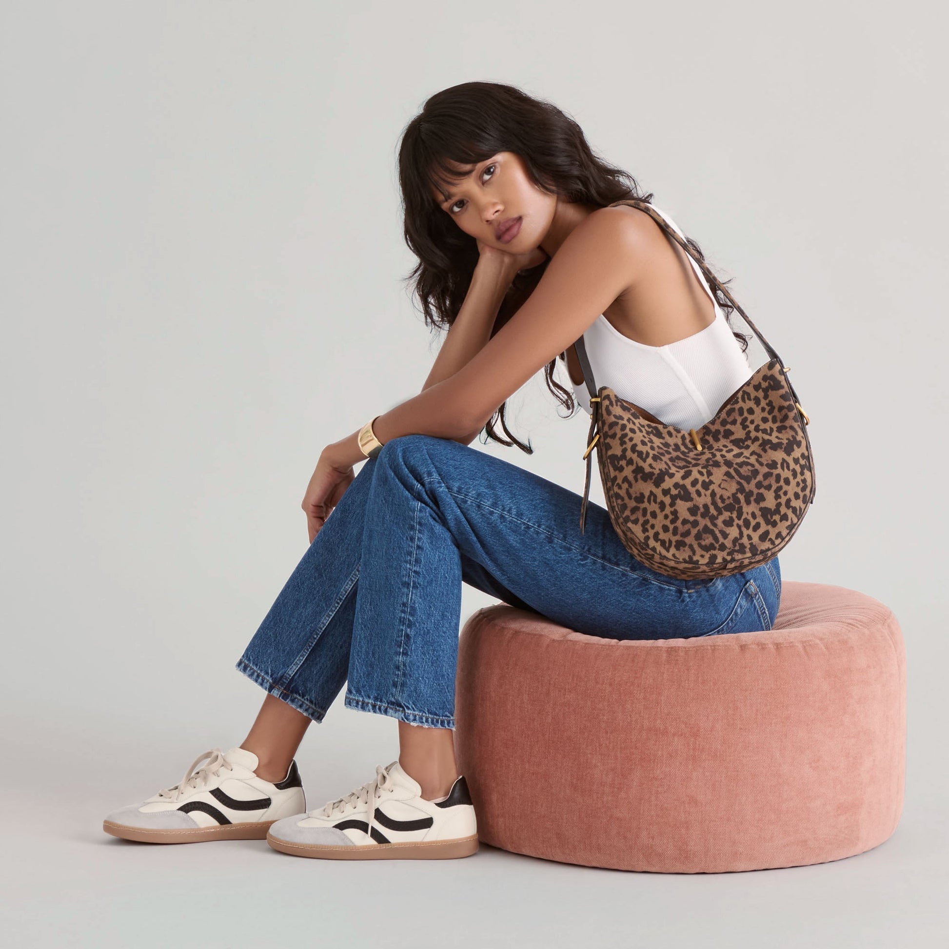 Bree Leopard Suede Shoulder Bag - Dolce Vita