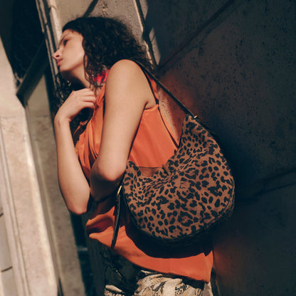 Bree Leopard Suede Shoulder Bag - Dolce Vita