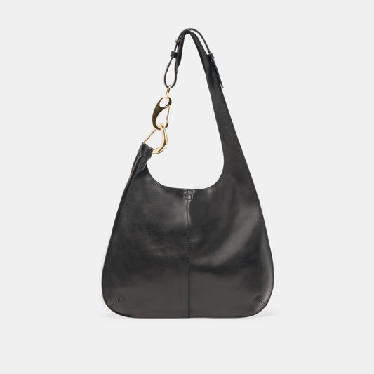Johnnie Black Leather Shoulder Bag - Dolce Vita